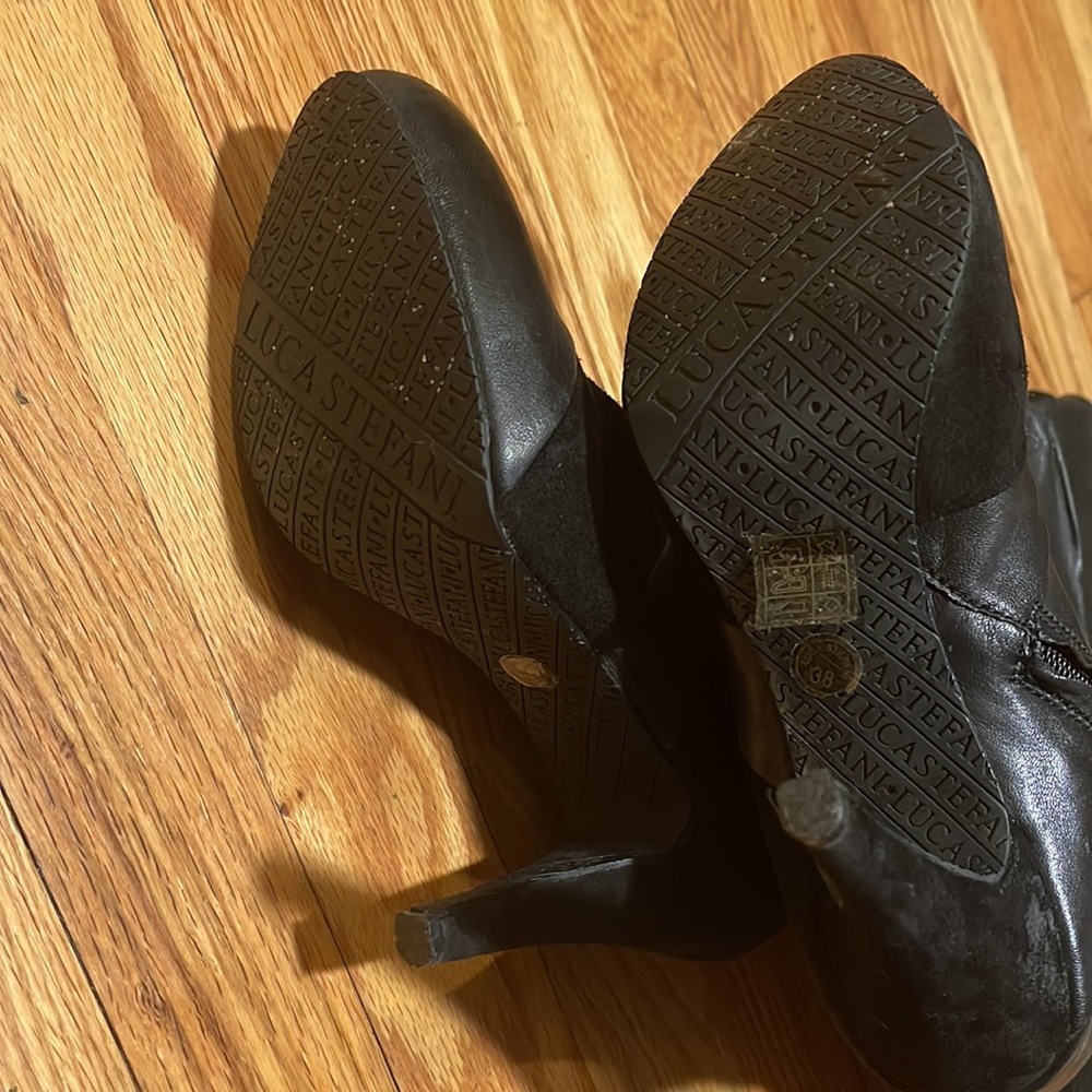 LUCA Stefani Alicia Black Leather/Suede Tall - Picture 6 of 7